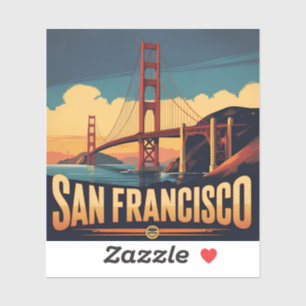 Adesivo Ponte ouro Portão San Francisco