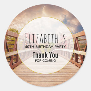 Adesivo Ponte russa de madeira no campo