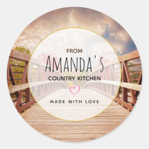 Adesivo Ponte rustica de madeira no país