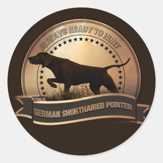 Adesivo Ponteiro Alemão Curto, Poster ZACHAR Tapeçaria (Frente)