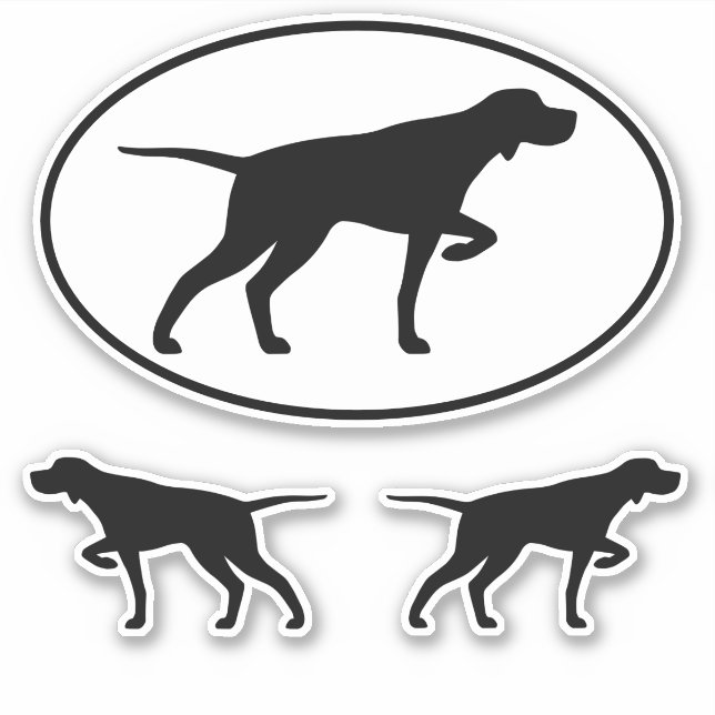 Adesivo Ponteiro Cachorro Silhuettes Vinyl Sticker Set (Frente)