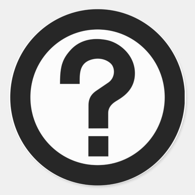 Adesivo Ponteiro de Pergunta Ask Símbolo de Consulta Pontu (Frente)