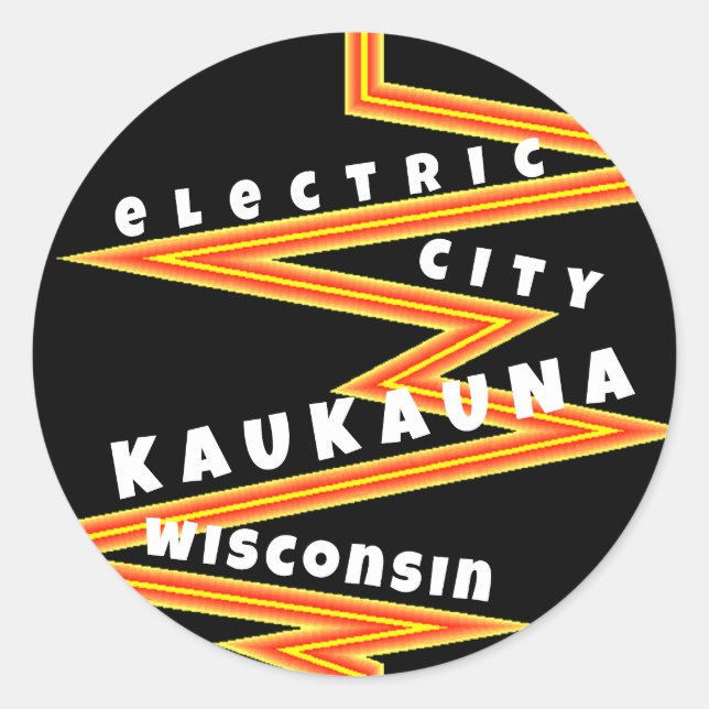 Adesivo Pontes de papel Kaukauna Wisconsin Electric City (Frente)