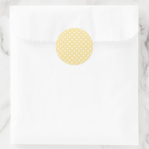 Adesivo Pontinhos Clássicos Branco - Amarelo Canário