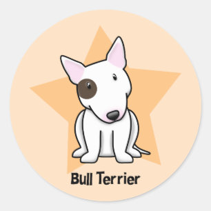 Adesivo Ponto bull terrier do olho da estrela de Kawaii