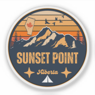 Adesivo Ponto do Pôr do Sol, Alberta