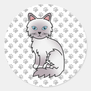 Adesivo Ponto Lilar Birman / Ragdoll Gato e Patas