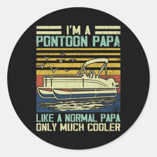 Adesivo Pontoon Boat Capitão Pai Papa Gag Pontooning Boati