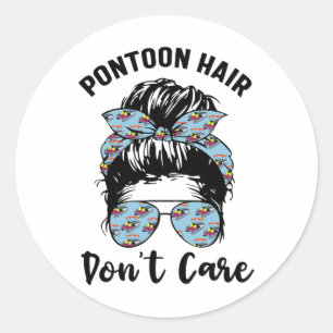 Adesivo Pontoon Capitão Barco Pontoon Hair Não me importe