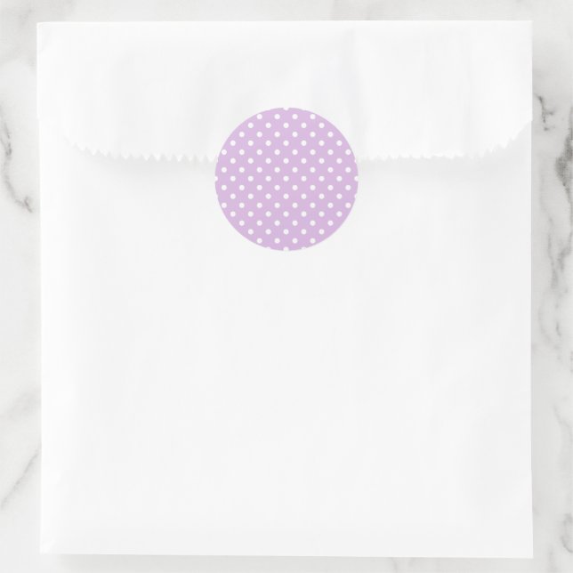 Adesivo Pontos Clássicos Branco - Lilás Suave (Bolsa)