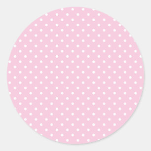 Adesivo Pontos Clássicos Branco - Rosa Claro