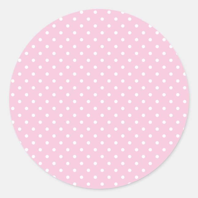 Adesivo Pontos Clássicos Branco - Rosa Claro (Frente)