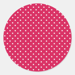 Adesivo Pontos Clássicos Branco - Vermelho Framboesa