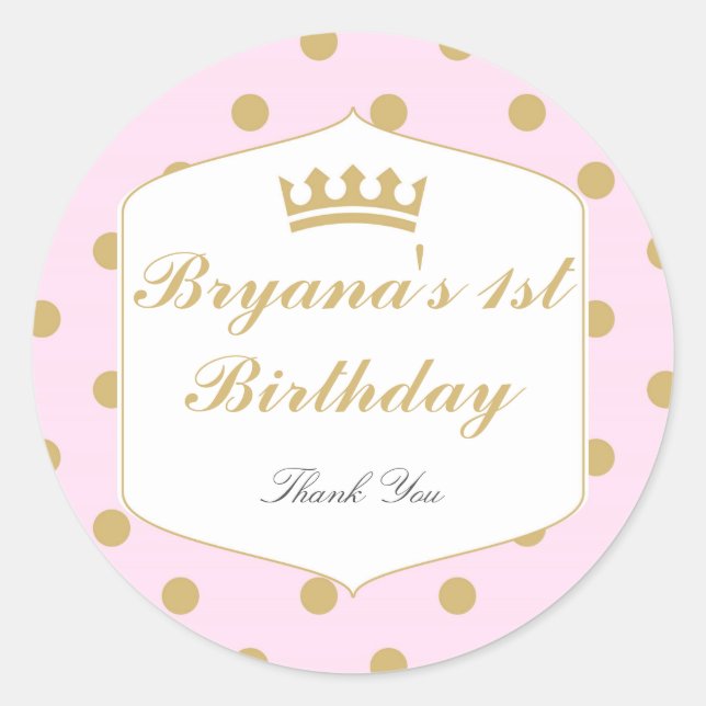 Adesivo Pontos cor-de-rosa e Dourados (Frente)