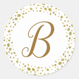 Adesivo Pontos de Brilho Dourado Feminino Logotipo Moderno