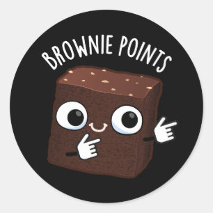 Adesivo Pontos de Brownie Lanche Divertido Trocadilho Fund