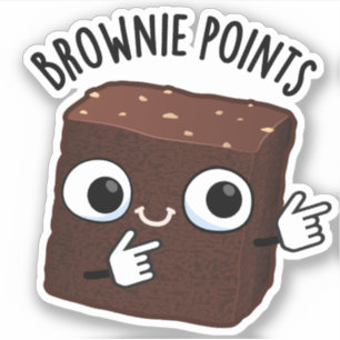 Adesivo Pontos de Brownie Piada de Lanche Engraçado 