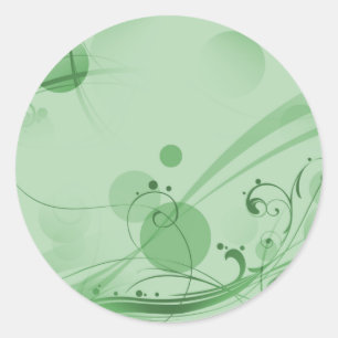 Adesivo Pontos dos círculos dos redemoinhos - verde