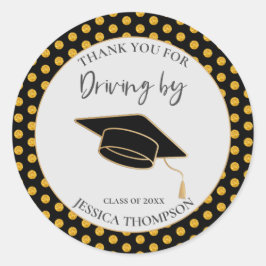 Adesivo Pontos Dourados Pretos Conduzem Por Classe De Grad