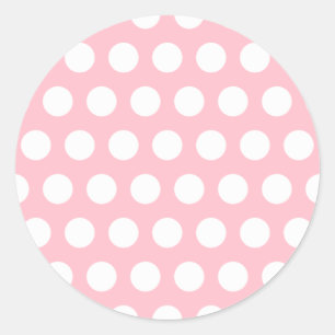 Adesivo Pontos Polka Brancos e Rosa