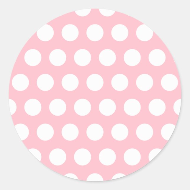 Adesivo Pontos Polka Brancos e Rosa (Frente)