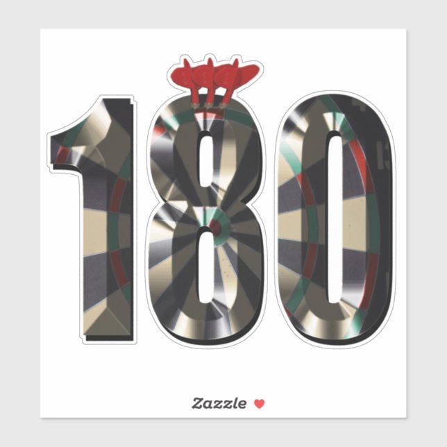 Adesivo Pontuação Darts 180, (Folha)