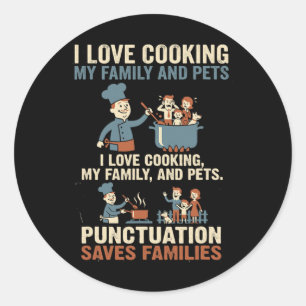 Adesivo Pontuação Gramatical Divertida Salva Famílias Ingl