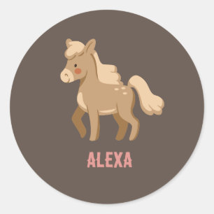 Adesivo Pony Equestrian Girl Monogramed Personalizada