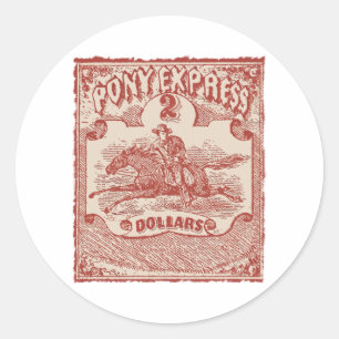 Adesivo Pony Express Vintage Stamp