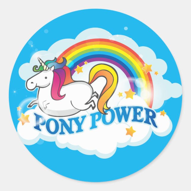 Adesivo Pony Power Unicorn (Frente)