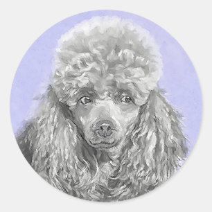 Adesivo Poodle (Brinquedo, Miniatura) Pintura Original De