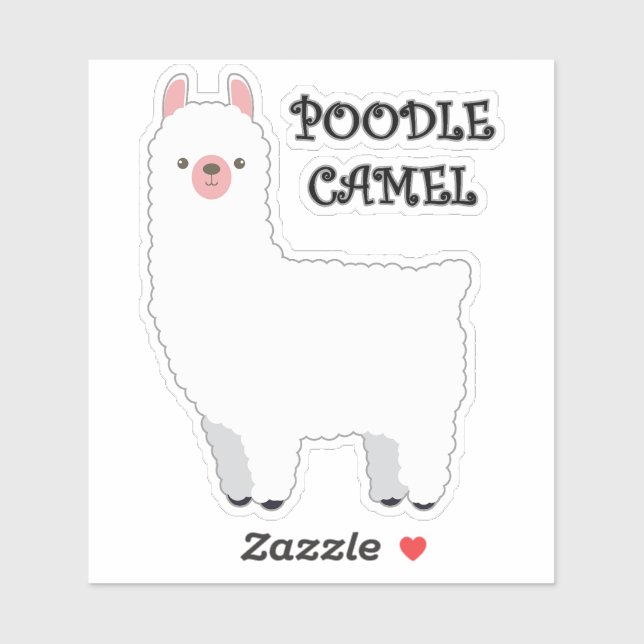 Adesivo Poodle Camel (Folha)