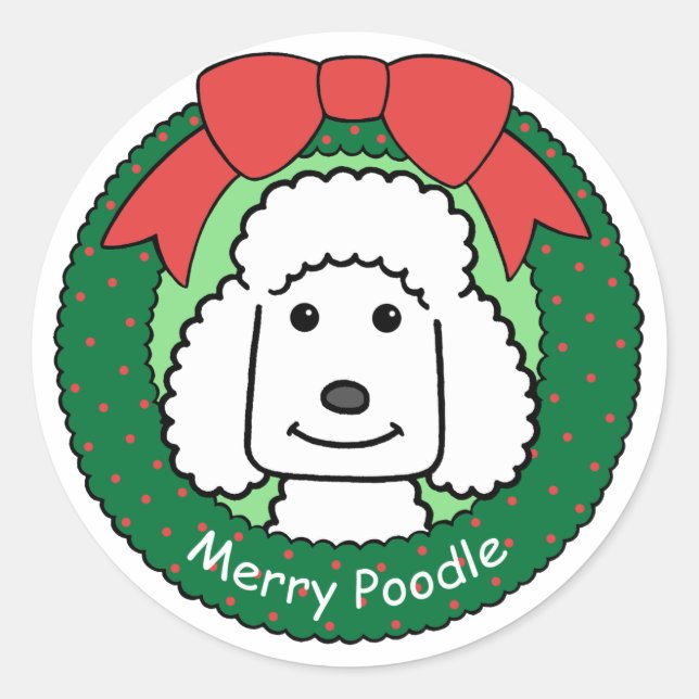 Adesivo Poodle Christmas (Frente)