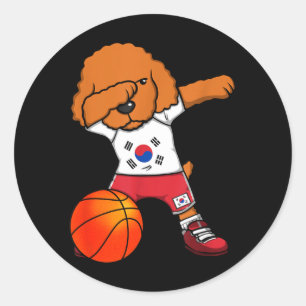 Adesivo Poodle Dabbing Coreia do Sul Jersey Beisebol Corea