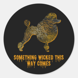 Adesivo Poodle Dog Diversão Halloween