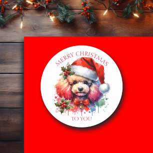 Adesivo Poodle e Cartões de natal da Sweet Watercolor