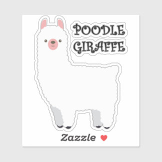 Adesivo Poodle Giraffe Sticker