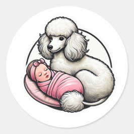 Adesivo Poodle giro para ela