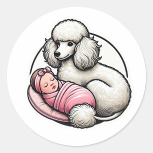 Adesivo Poodle giro para ela