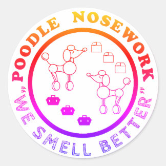 Adesivo Poodle Nosework - Cheiramos Melhor Sticker