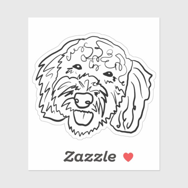 Adesivo Poodle Pawsitively (Folha)