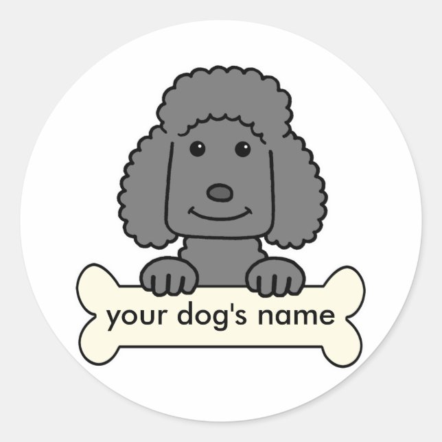Adesivo Poodle Personalizado (Frente)