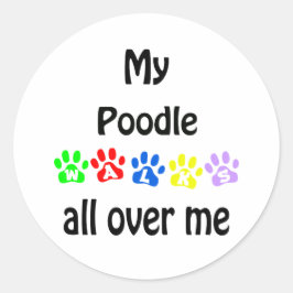 Adesivo Poodle Walks Design