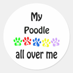 Adesivo Poodle Walks Design