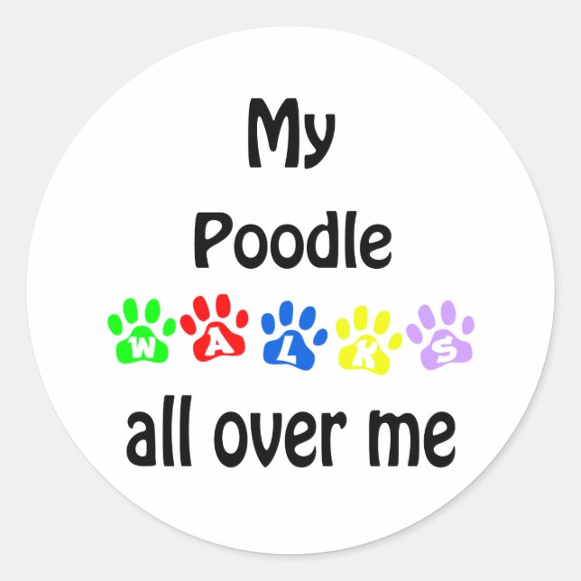 Adesivo Poodle Walks Design (Frente)