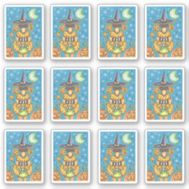 ADESIVO POÓDULO DE PUMPKIN ENGRAÇADO EM HALLOWEW WITCH COS