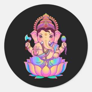 Adesivo Pooja Ganesha Hindu Elefante Deus Índia Meditação 
