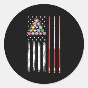 Adesivo Pool Player American Flag