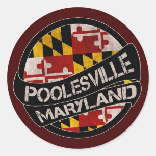 Adesivo Poolesville Maryland flag grunge stickers
