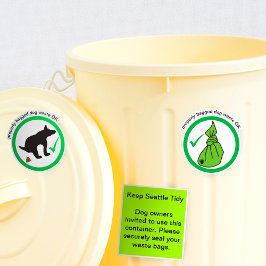 Adesivo Poop de Cachorro OK Lixo Vestido